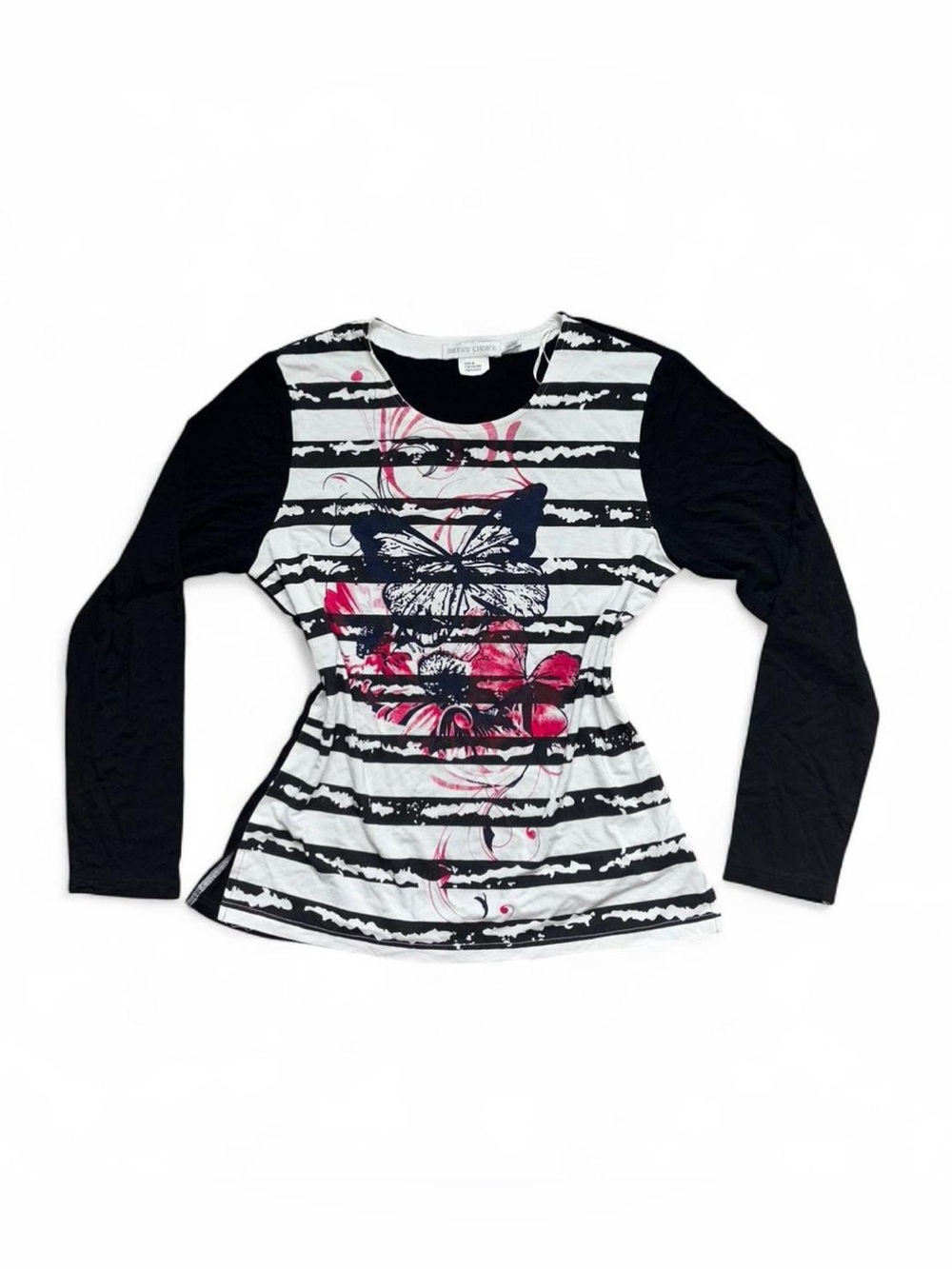Striped Butterfly Long Sleeve